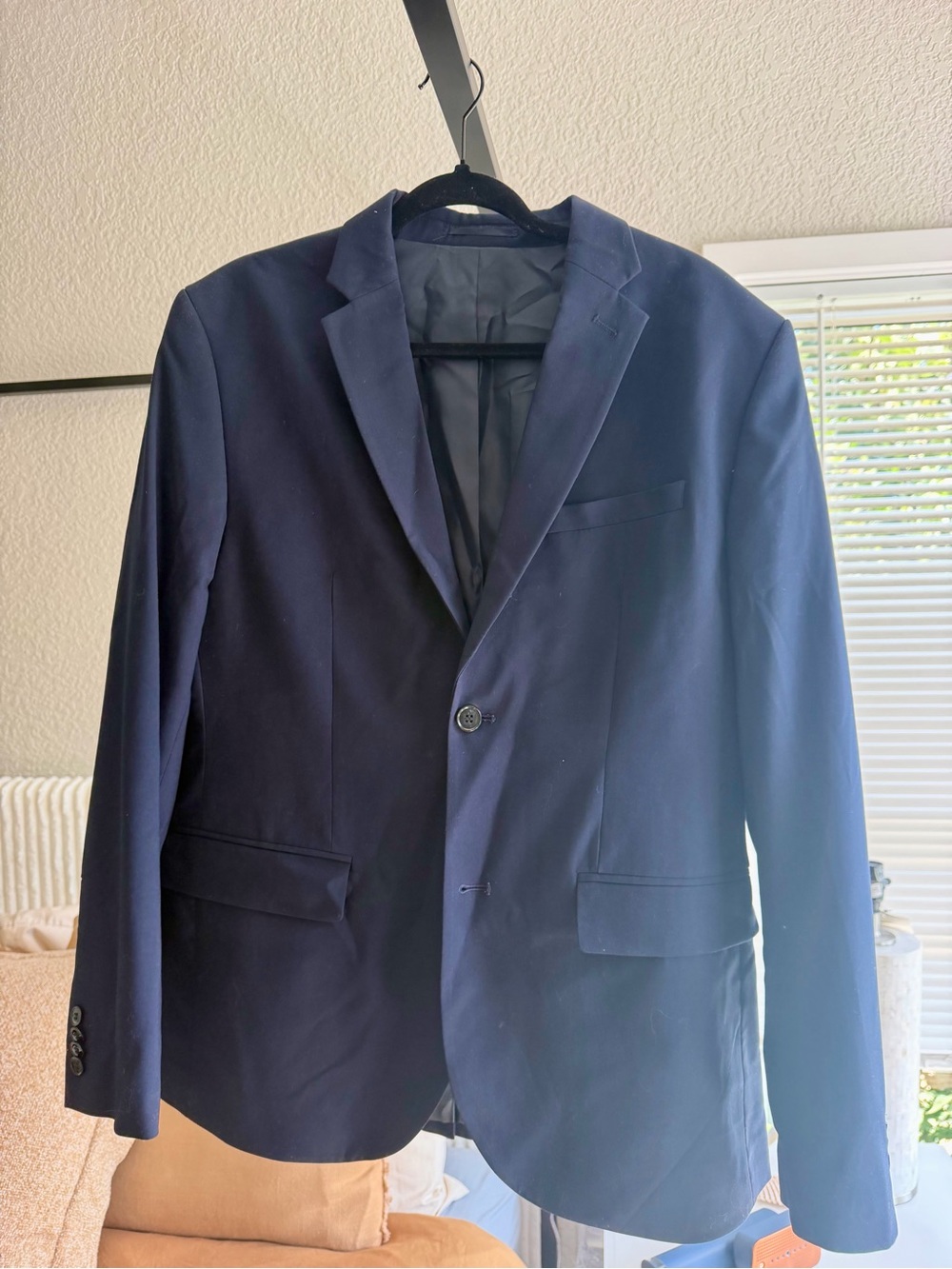 H&M Navy Single-Breasted Blazer